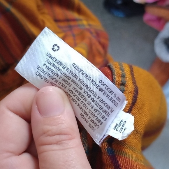 XXL - Mossimo - Mustard/Orange - Boyfriend Fit Flannel - Earth tones - Plaid - Picture 12 of 13